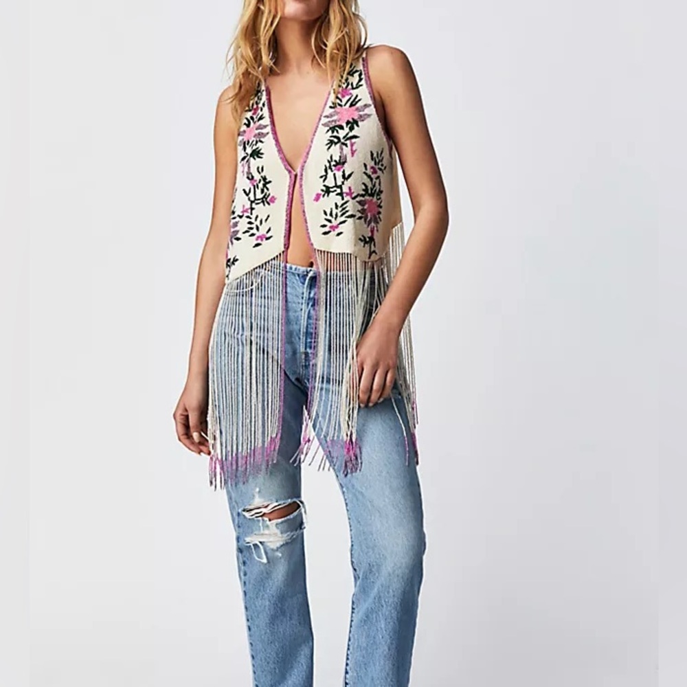 NWOT Free People x Agua Bendita Otis Vest - One Size - Picture 3 of 3